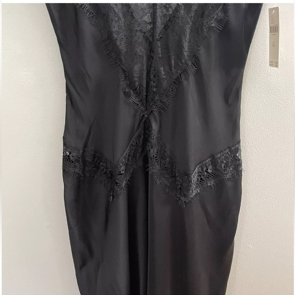 Anthropologie NWT  The Cerise Maxi Elegant Black Slip Dress size XXS. - Picture 7 of 8